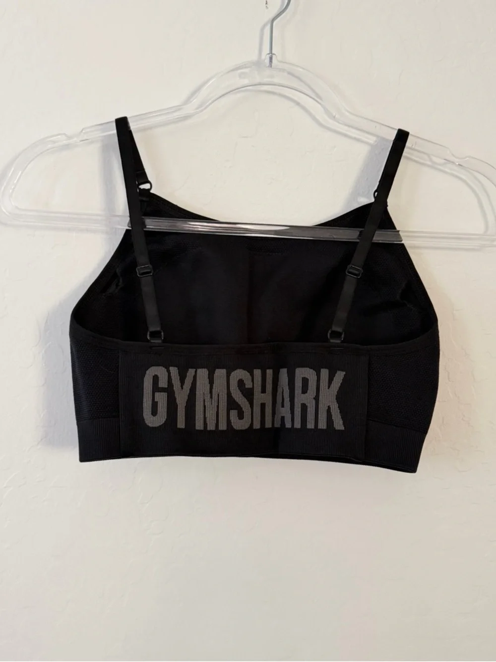 Gymshark Black High-Neck Strappy Sports Bralette - Picture 2 of 7